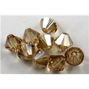 Swarovski Crystal 5328 Bicone Golden Shadow 8mm 