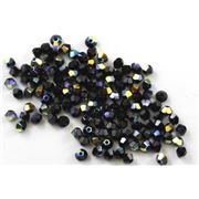 Swarovski Crystal 5328 Bicone Jet AB 3mm 