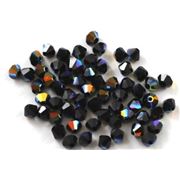Swarovski Crystal 5328 Bicone Jet AB 4mm 