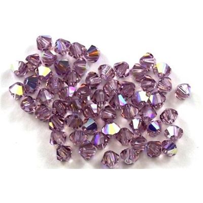 Swarovski Crystal 5328 Bicone Light Amethyst AB 4mm 