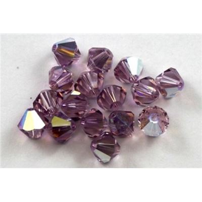 Swarovski Crystal 5328 Bicone Light Amethyst AB 6mm 