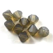 Swarovski Crystal 5328 Bicone Light Grey Opal 8mm 