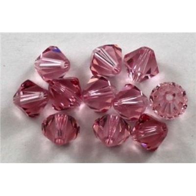 Swarovski Crystal 5328 Bicone Light Rose 6mm 