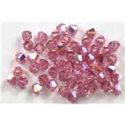 Swarovski Crystal 5328 Bicone Light Rose AB 4mm 