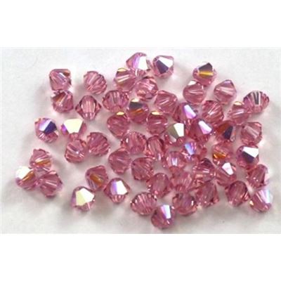 Swarovski Crystal 5328 Bicone Light Rose AB 4mm 