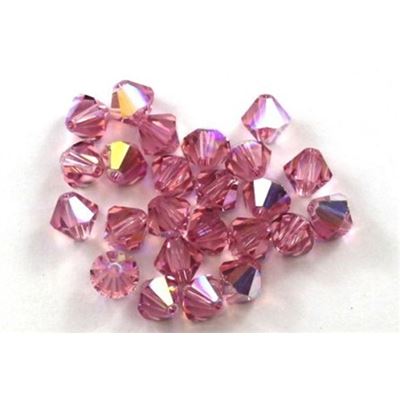 Swarovski Crystal 5328 Bicone Light Rose AB 6mm 