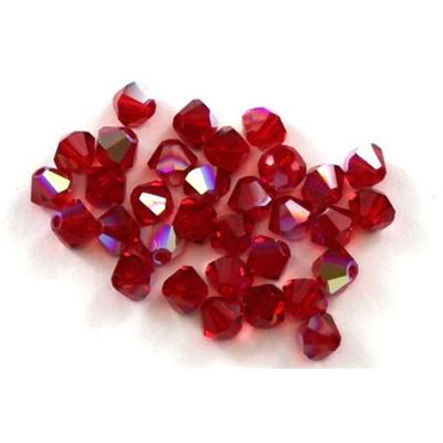 Swarovski Crystal 5328 Bicone Light Siam AB 4mm 