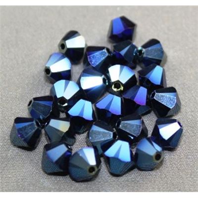 Swarovski Crystal 5328 Bicone Metallic Blue 2x 6mm 