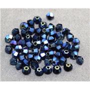 Swarovski Crystal 5328 Bicone Metallic Blue 2x 3mm 