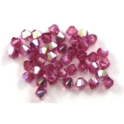 Swarovski Crystal 5328 Bicone Rose AB 4mm 
