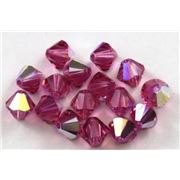 Swarovski Crystal 5328 Bicone Rose AB 6mm 