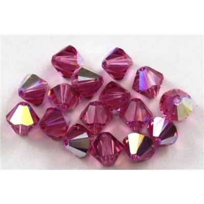 Swarovski Crystal 5328 Bicone Rose AB 6mm 