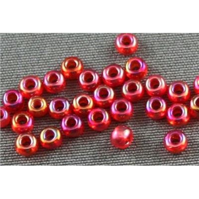 Seed Bead Red AB 9/0 - Minimum 10g