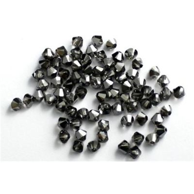 Swarovski Crystal 5328 Bicone Silver Night 4mm 