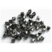 Swarovski Crystal 5328 Bicone Silver Night 5mm 