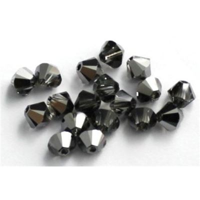 Swarovski Crystal 5328 Bicone Silver Night 8mm 