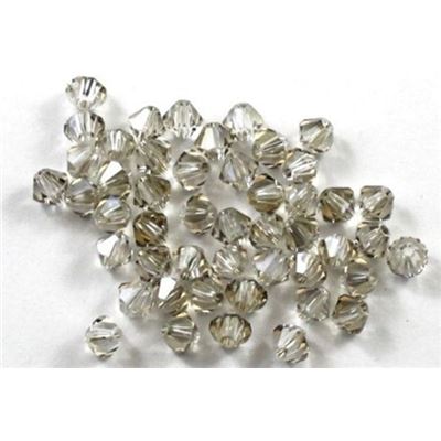Swarovski Crystal 5328 Bicone Silver Shade 4mm  