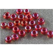 Seed Bead Red Pink AB 9/0 - Minimum 10g