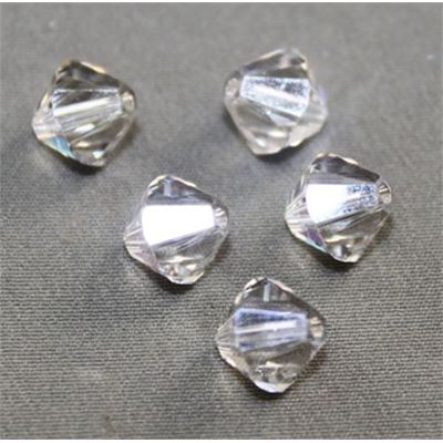 Swarovski Crystal 5328 Bicone Silver Shade 8mm 