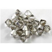 Swarovski Crystal 5328 Bicone Silver Shade  6mm 
