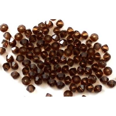 Swarovski Crystal 5328 Bicone Smokey Topaz 3mm 