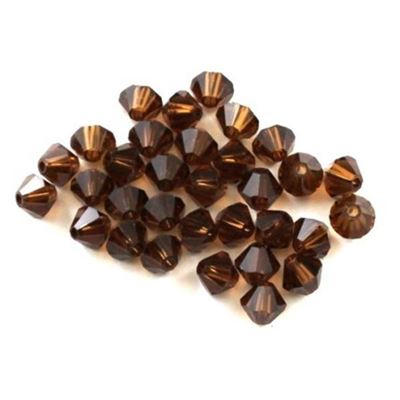 Swarovski Crystal 5328 Bicone Smokey Topaz 5mm 