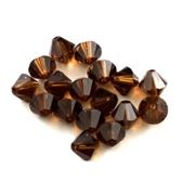 Swarovski Crystal 5328 Bicone Smokey Topaz 6mm 