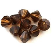 Swarovski Crystal 5328 Bicone Smokey Topaz 8mm 