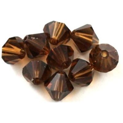 Swarovski Crystal 5328 Bicone Smokey Topaz 8mm 