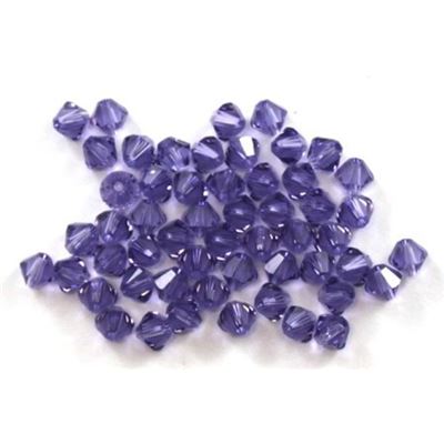 Swarovski Crystal 5328 Bicone Tanzanite 4mm 