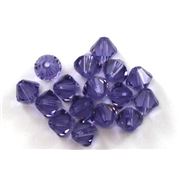 Swarovski Crystal 5328 Bicone Tanzanite 6mm 