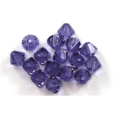 Swarovski Crystal 5328 Bicone Tanzanite 6mm 