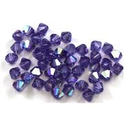 Swarovski Crystal 5328 Bicone Tanzanite AB 4mm 