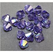 Swarovski Crystal 5328 Bicone Tanzanite AB 6mm 