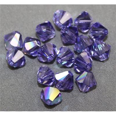 Swarovski Crystal 5328 Bicone Tanzanite AB 6mm 