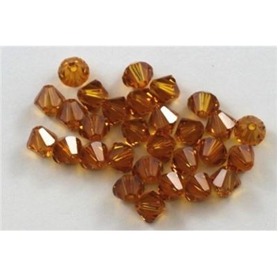 Swarovski Crystal 5328 Bicone Topaz 6mm 