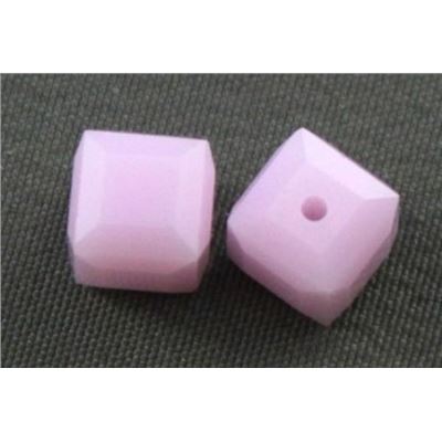 Swarovski Crystal 5601 Cube Rose Alabaster 6mm 