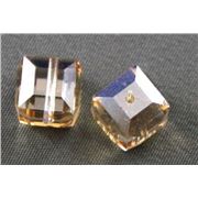 Swarovski Crystal 5601 Cube Golden Shadow 6mm 