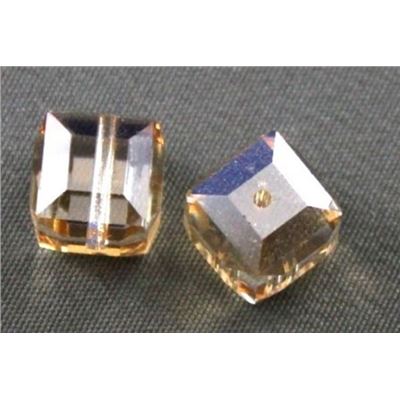 Swarovski Crystal 5601 Cube Golden Shadow 6mm 