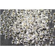 Seed Bead Clear Silver Lined 9/0 - Minimum 10g