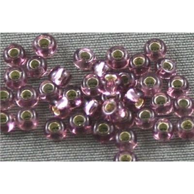 Seed Bead Light Amethyst Silver Lined 9/0 - Minimum 10g