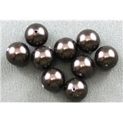 Swarovski Crystal 5810 Pearl Deep Brown 12mm 