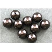 Swarovski Crystal 5810 Pearl Deep Brown 12mm 