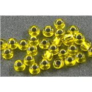 Seed Bead Yellow Silver Lined 9/0 - Minimum 10g