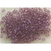 Seed Bead Amethyst Transparent 9/0 - Minimum 10g