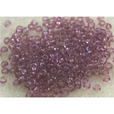 Seed Bead Amethyst Transparent 9/0 - Minimum 10g