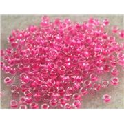 Seed Bead Hot Pink Transparent 9/0 - Minimum 10g