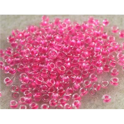 Seed Bead Hot Pink Transparent 9/0 - Minimum 10g