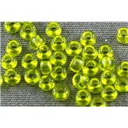 Seed Bead Lime Transparent 9/0 - Minimum 10g