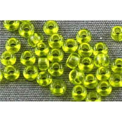 Seed Bead Lime Transparent 9/0 - Minimum 10g